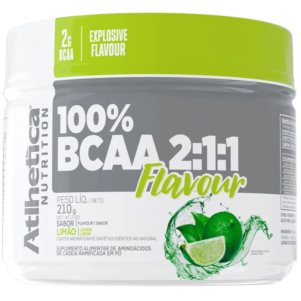 100 bcaa 2 1 1 flavour 210g limao atlhetica nutrition
