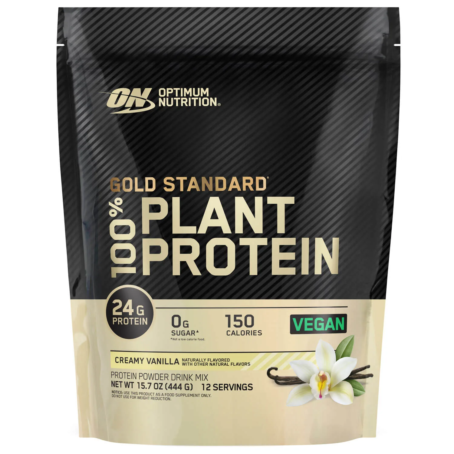 100 plant protein gold standard 444g optimum nutrition baunilha