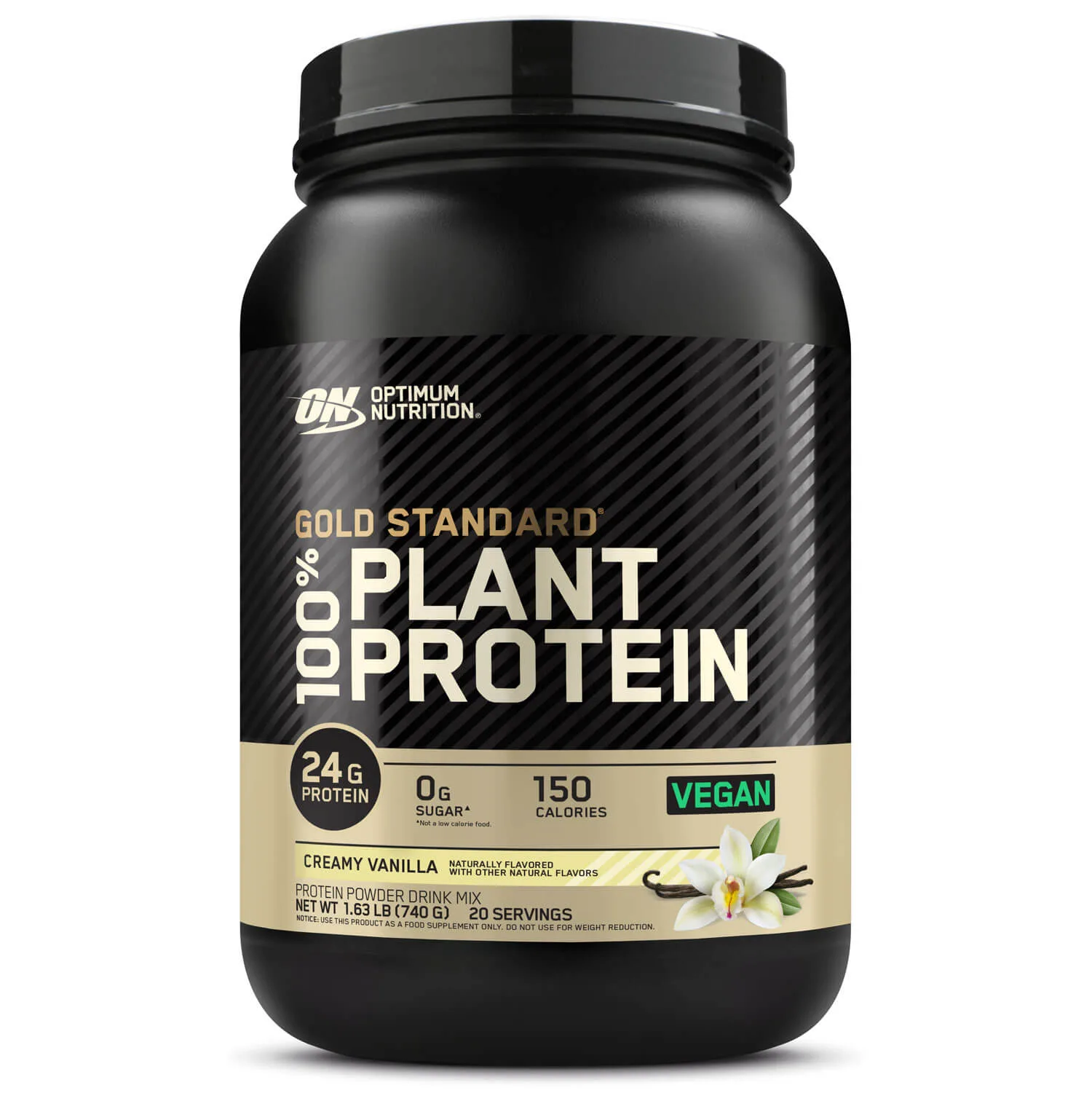 100 plant protein gold standard 740g optimum nutrition baunilha