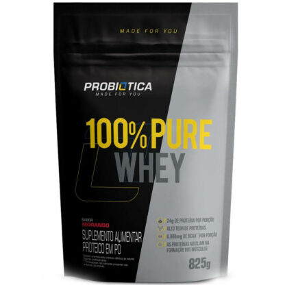 100% Pure Whey (825g) Morango Probiótica