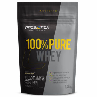 100 pure whey refil 18kg baunilha probiotica