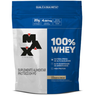 100% Whey Protein Refil (1,8kg) Cookies Max Titanium
