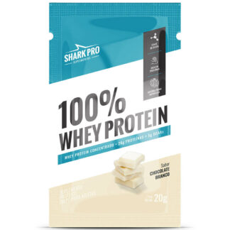 100 whey protein sache 20g chocolate branco shark pro