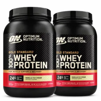 100 Whey Protein Gold Standard 2 Unidades 907G Sorvete De Baunilha Optimum Nutrition