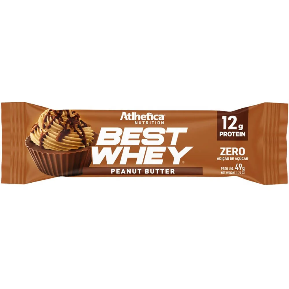 best whey bar 49g atlhetica nutrition pasta de amendoim
