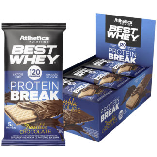 Best Whey Protein Break (12 Barras de 25g) Chocolate Duplo Atlhetica Nutrition