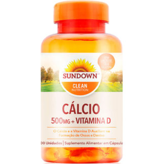 Cálcio 500mg + D3 (100 caps) Sundown Clean Nutrition