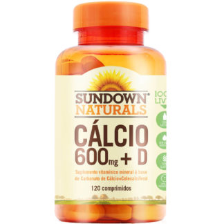Cálcio 600mg + D3 (120 tabs) Sundown Clean Nutrition