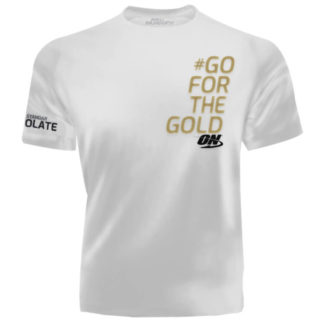 camiseta go for the gold branca optimum nutrition