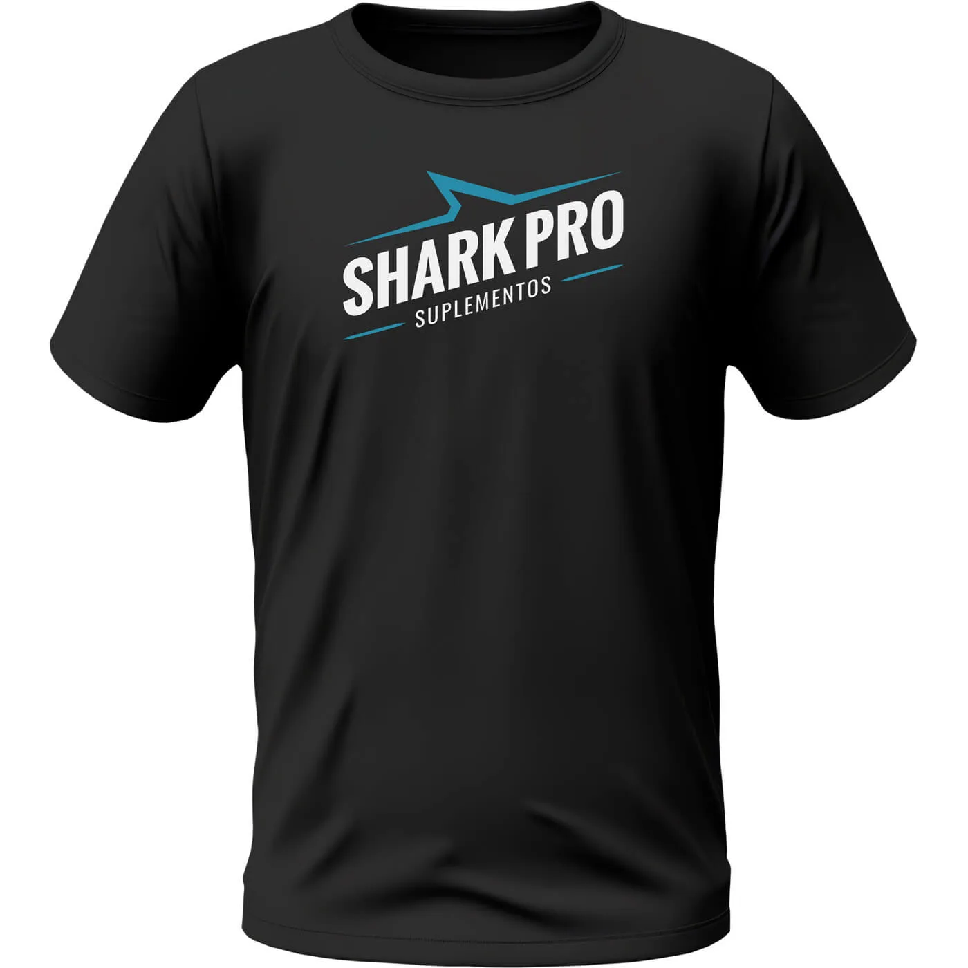 camiseta preta dry fit shark pro suplementos