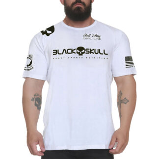 Camiseta Soldado BOPE (Dry Fit) Branco Black Skull