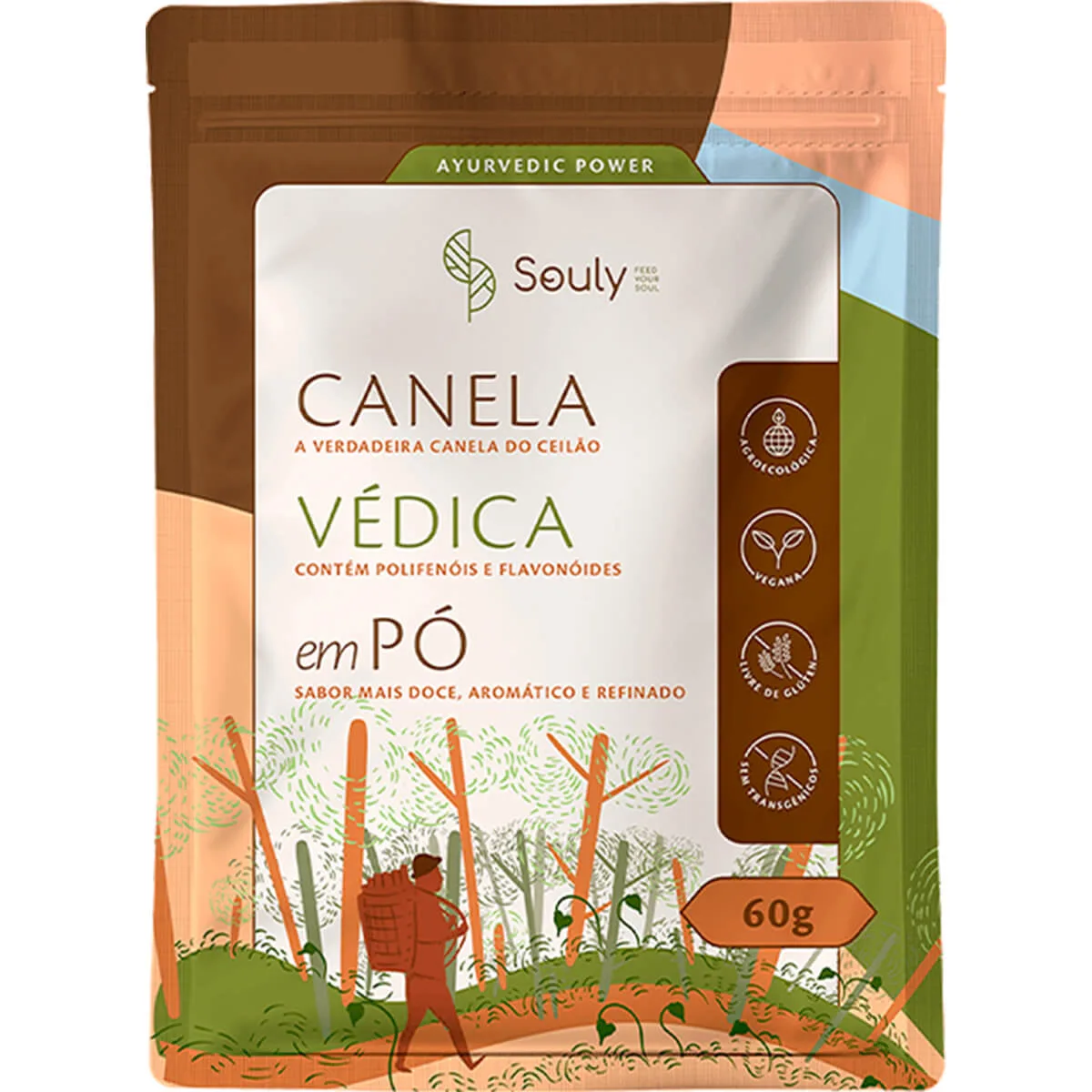 canela vedica em po 60g souly