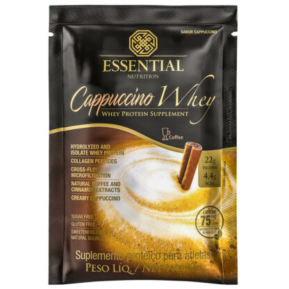 cappuccino whey 1 sache 32 g essential nutrition 1