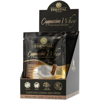 cappuccino whey 14 saches de 32 g essential nutrition