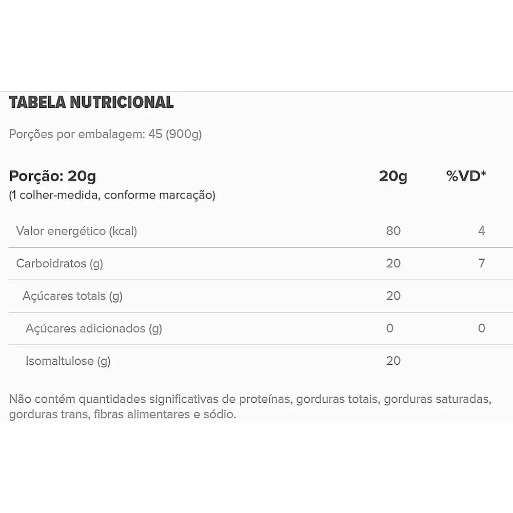 carbolift 100 palatinose 900g essential nutrition tabela nutricional