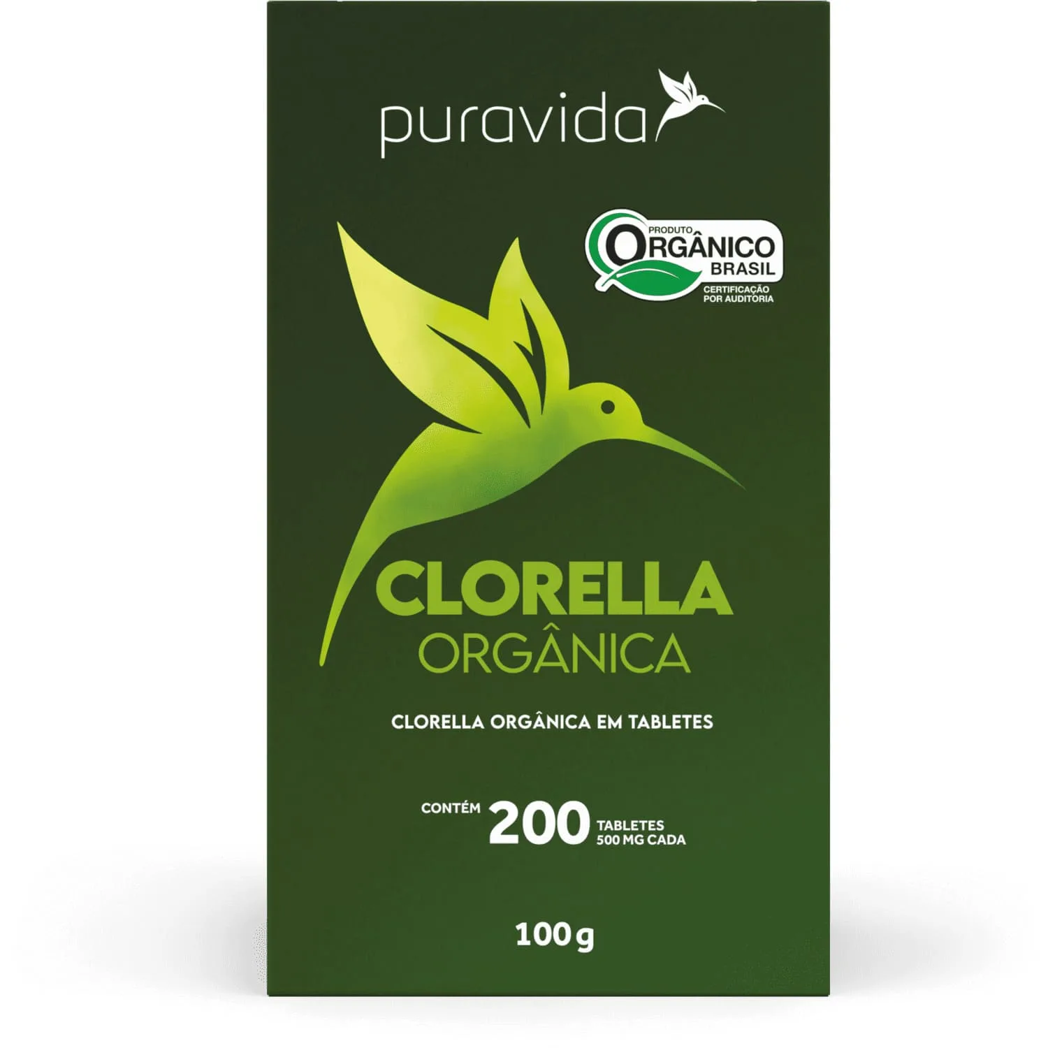 clorella organica 500mg 200 tabs puravida