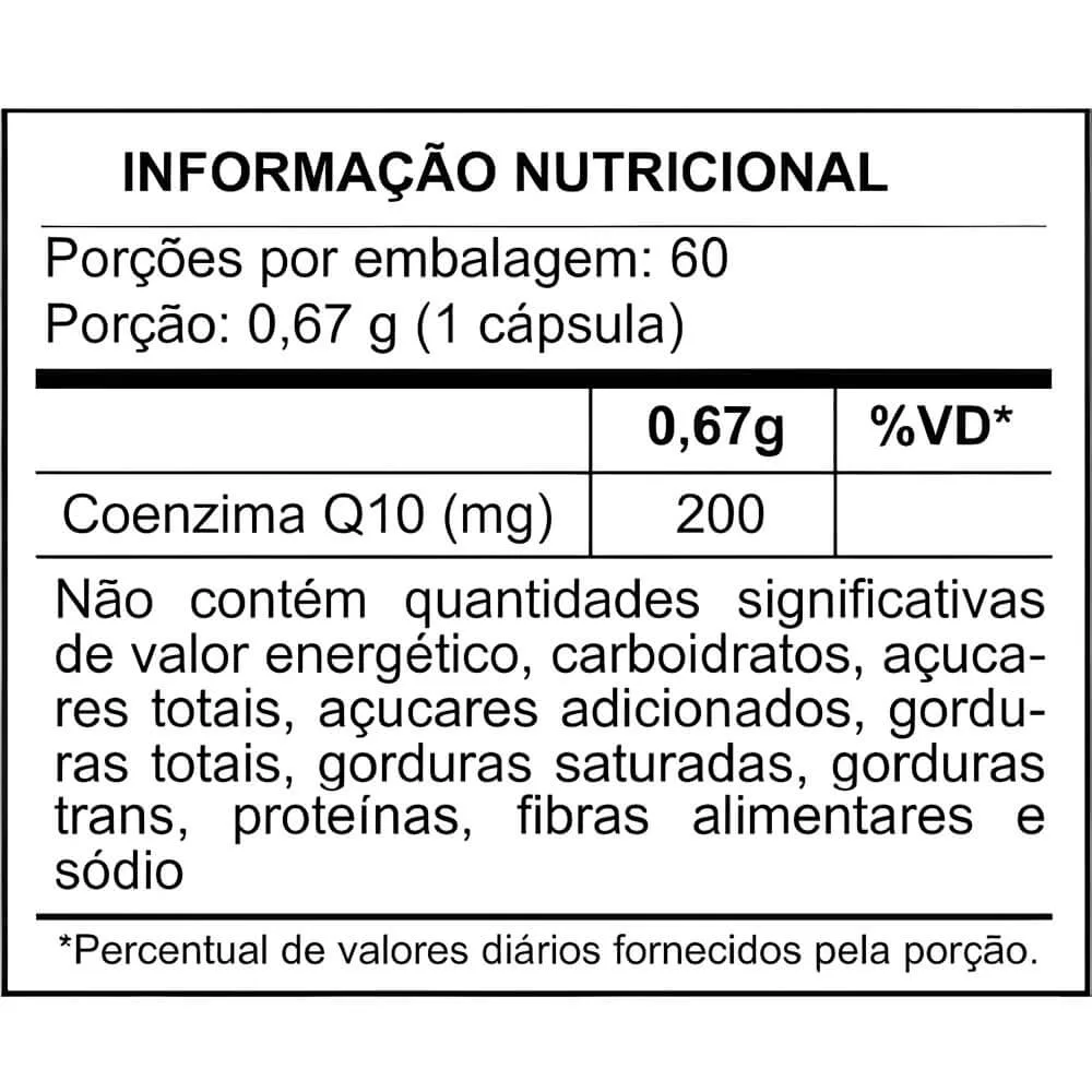 coenzima q10 coq 10 200mg 60 caps under labz tabela nutricional