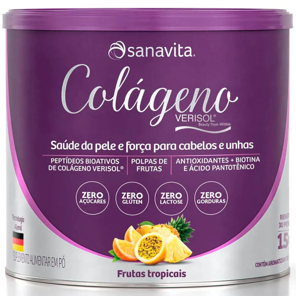 colageno verisol 150g sanavita frutas tropicais