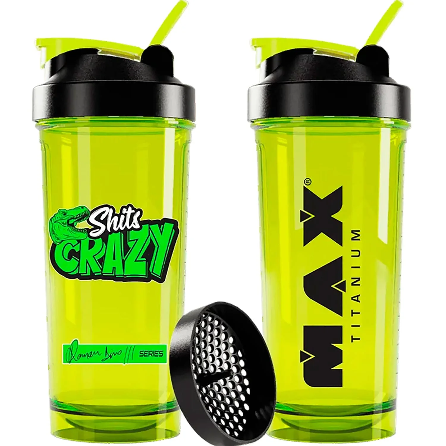 coqueteleira 600ml shits crazy amarela tampa preta max titanium png