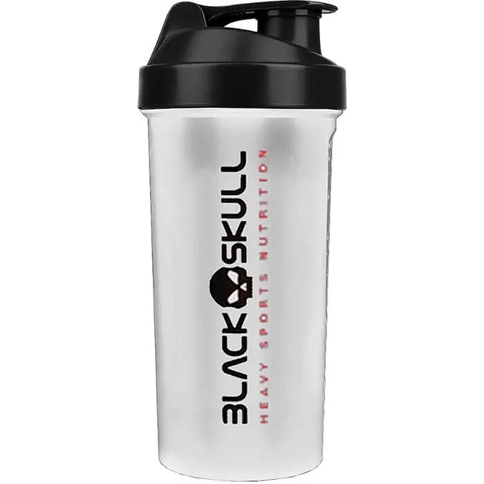 coqueteleira transparente 600ml pvv black skull
