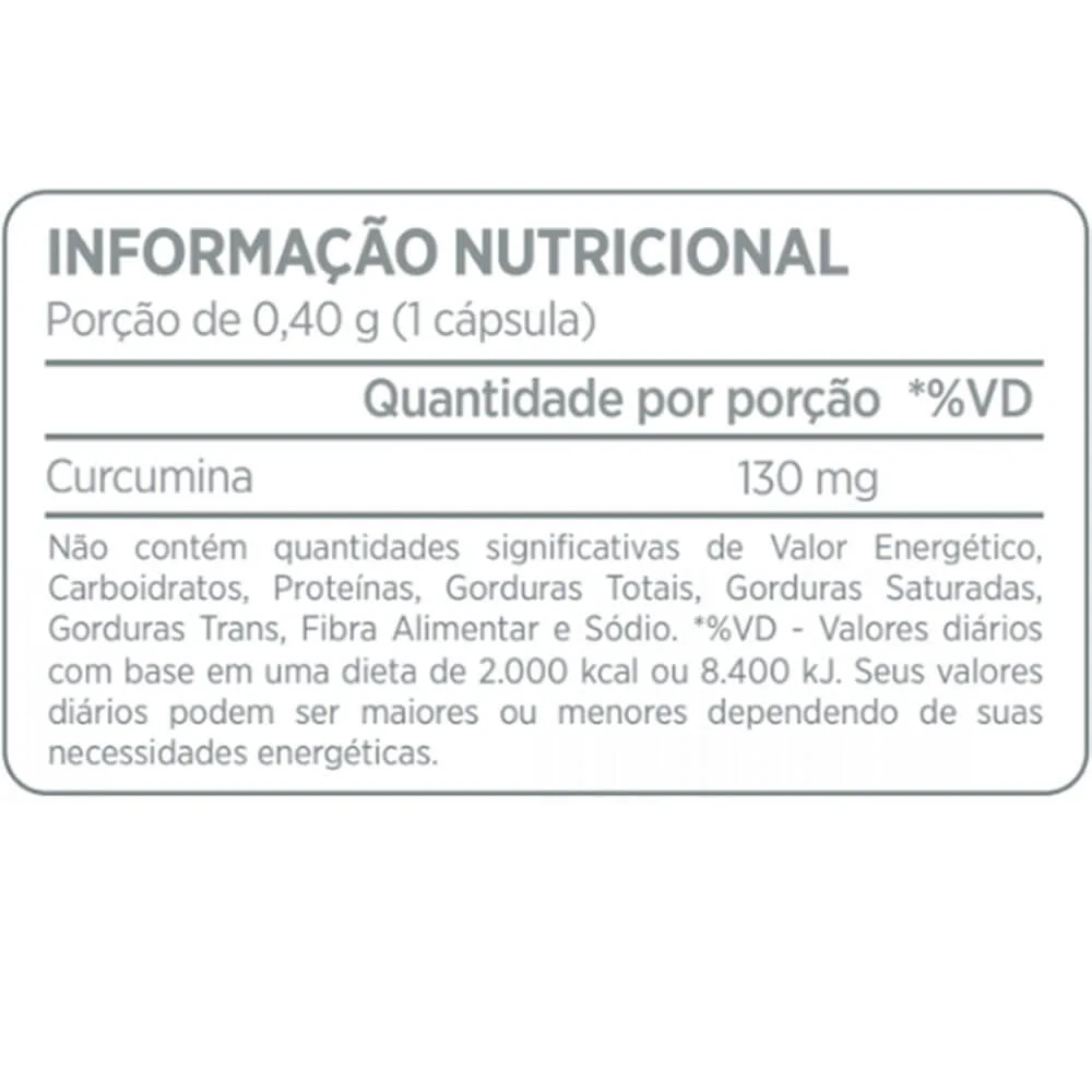 curcumin turmeric 60 caps tabela nutricional atlhetica nutrition