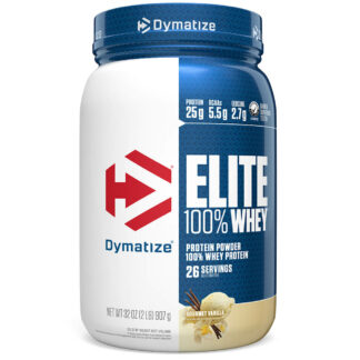 elite 100 whey 907g baunilha dymatize nutrition