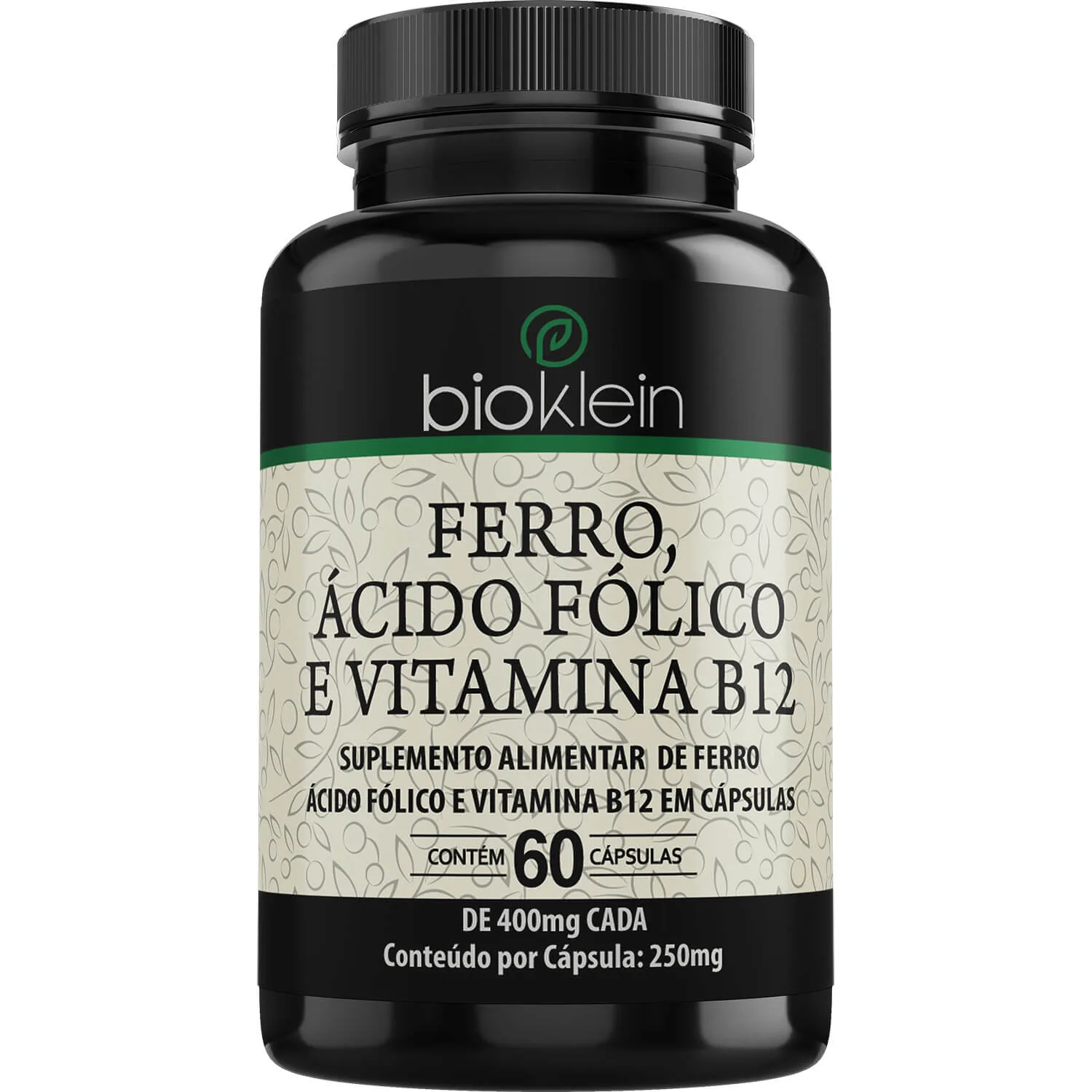 ferro acido folico vitamina b12 60 caps bioklein