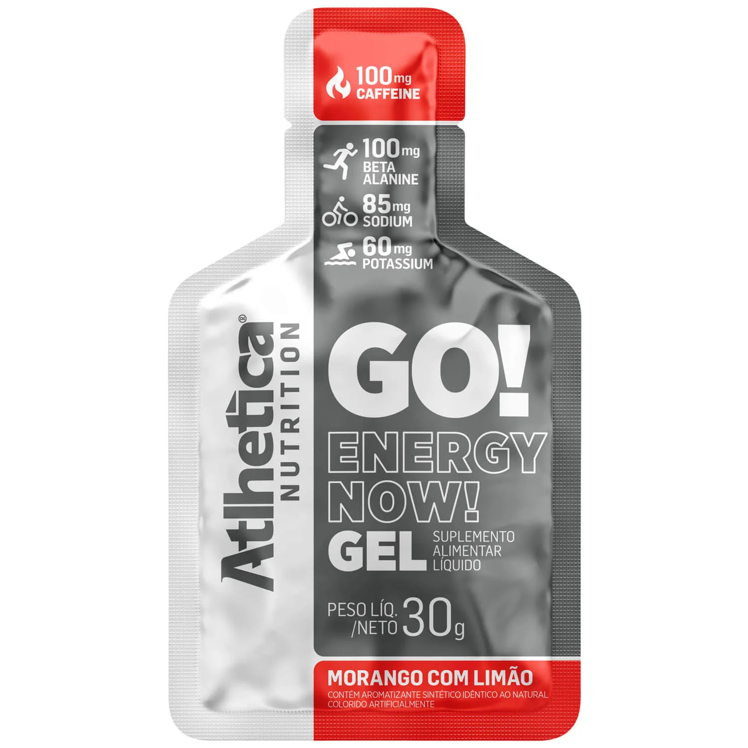go energy now gel 30g atlhetica nutrition morango com limao