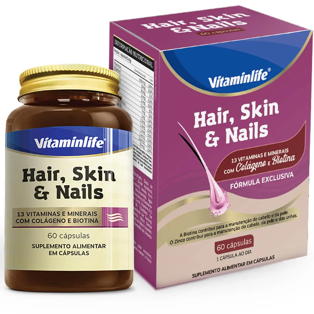 hair skin nails 60 caps vitaminlife