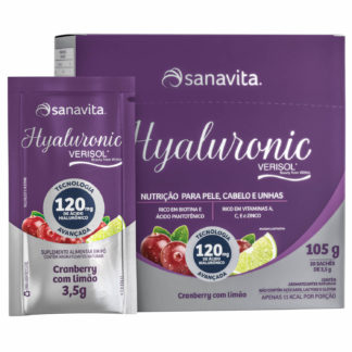 Hyaluronic Verisol (30 sachês) Cranberry Limão Sanavita