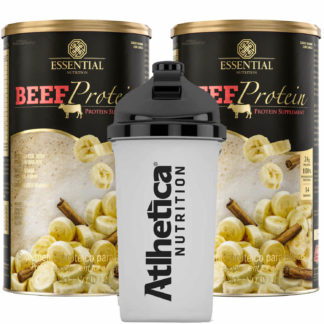 Kit 2 Beef Protein Banana c/ Canela (420g) Essential + Shaker