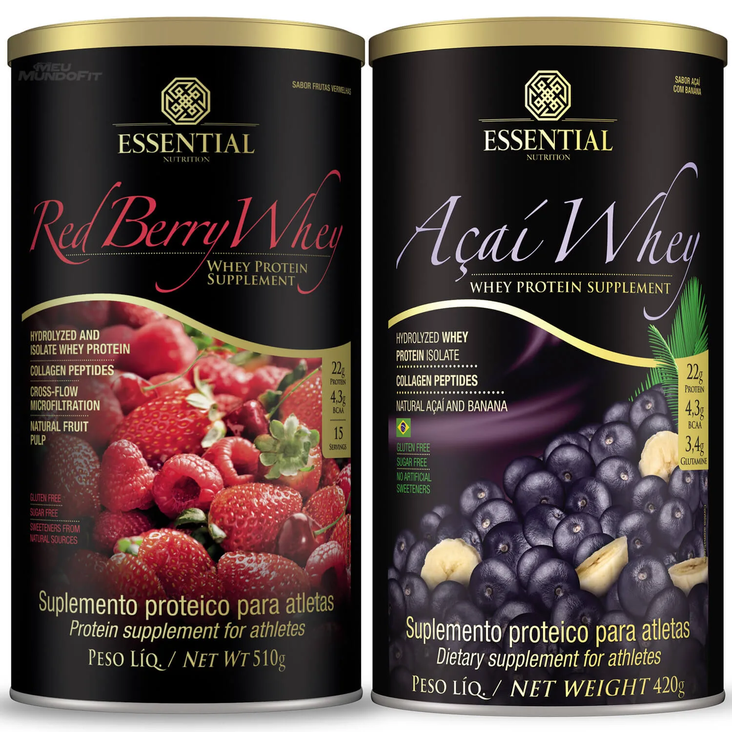 kit acai whey red berry whey essential nutrition