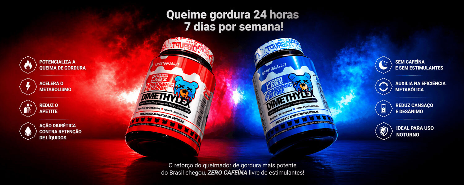 Kit Emagrecedor dia e noite (120 caps) Under Labz Banner