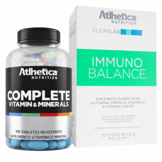 Kit Immuno Balance (20 sachês) + Complete Vitamin (100 tabs) Atlhetica