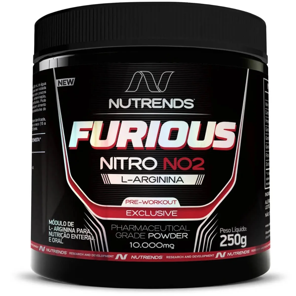 l arginina furious nitro no2 250g nutrends
