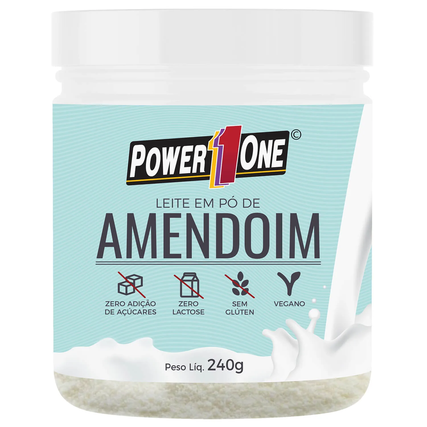 leite em po de amendoim 240 g power1one