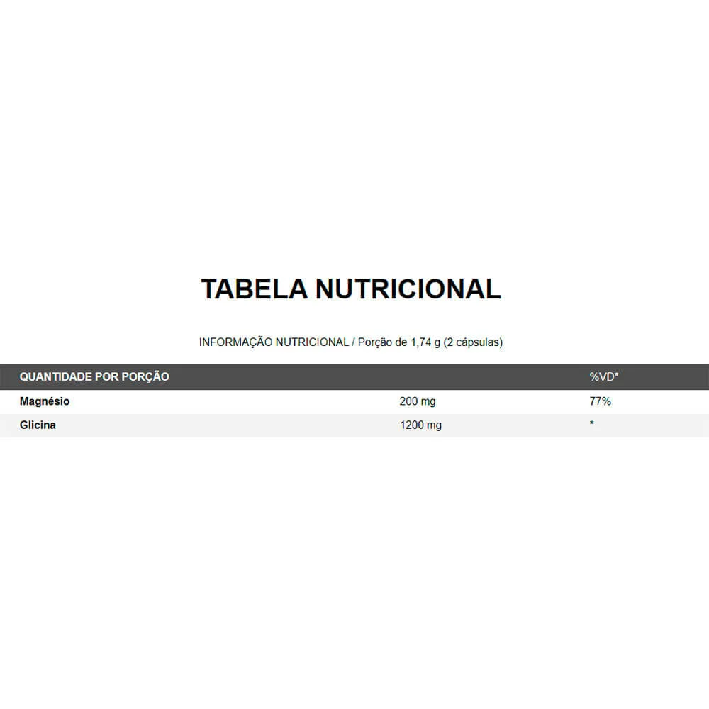 magnesio bisglicinato 60 caps nutrify tabela