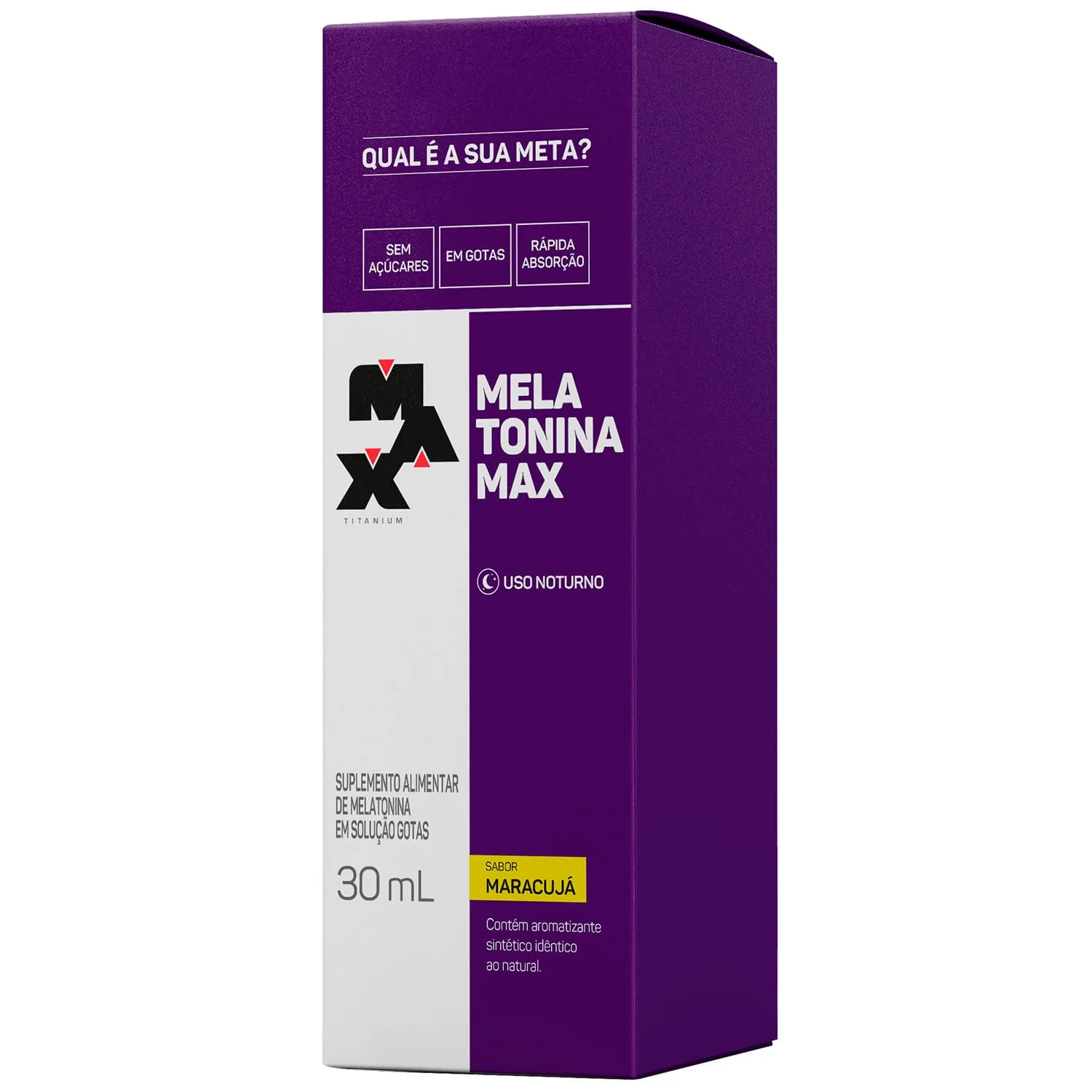 melatonina 30ml max titanium caixa maracuja