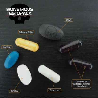 monstrous testopack 30 packs tabletes black skull
