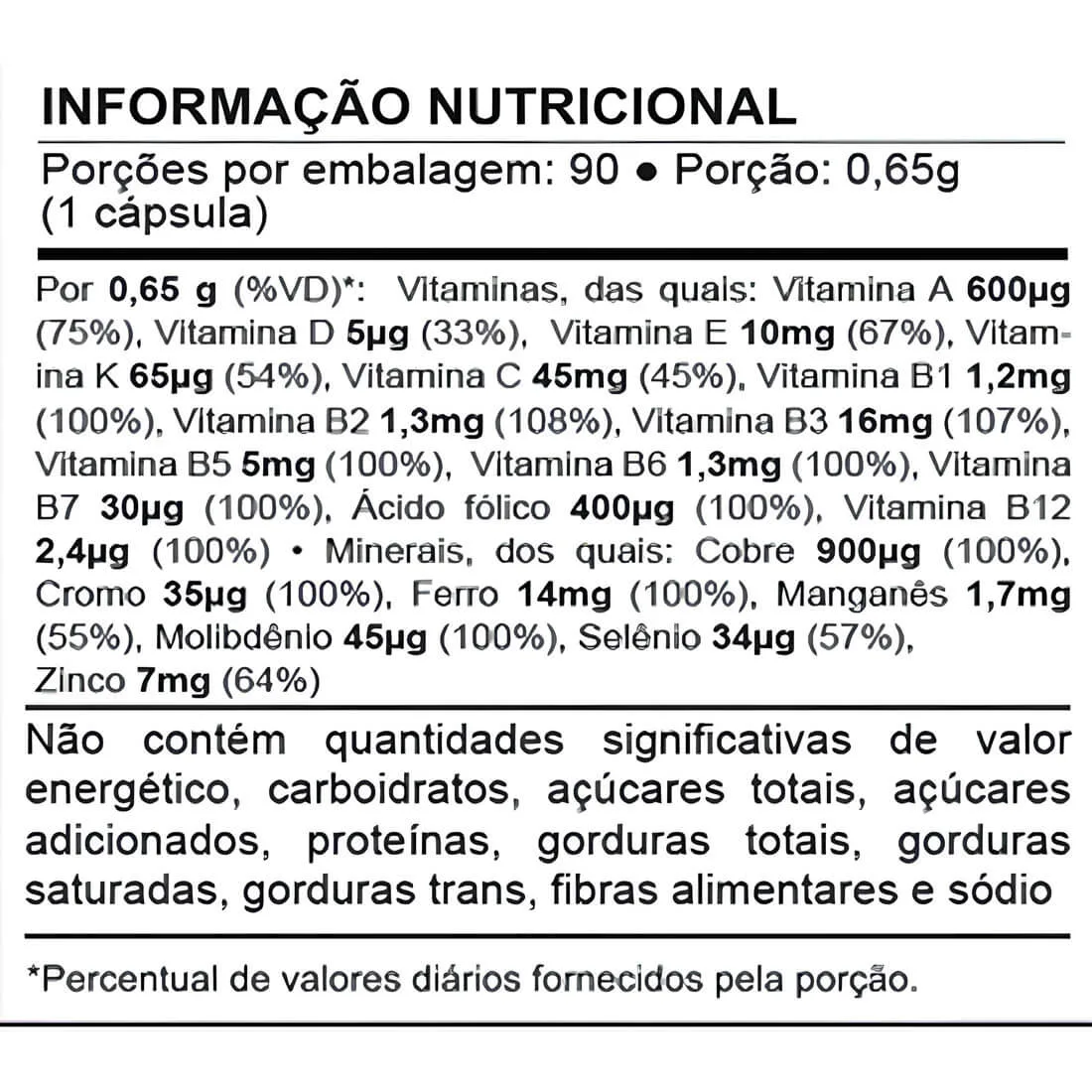 multivitaminico imunidade 90 caps under labz tabela