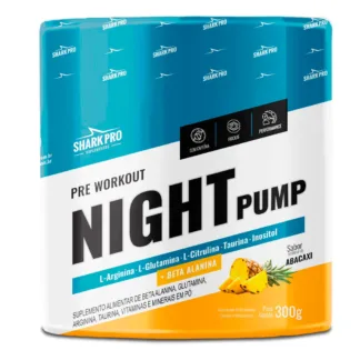 night pump pre treino 300g shark pro abacaxi 