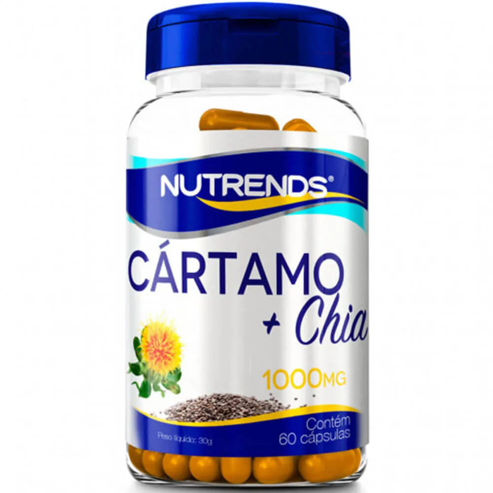 oleo de cartamo chia 1000mg 60 caps nutrends