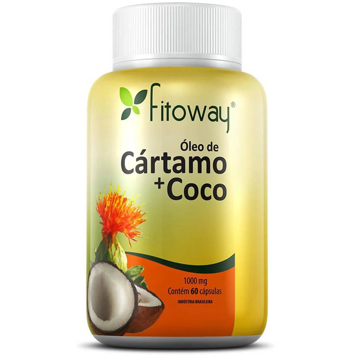 oleo de cartamo coco 1000mg 60 caps fitoway
