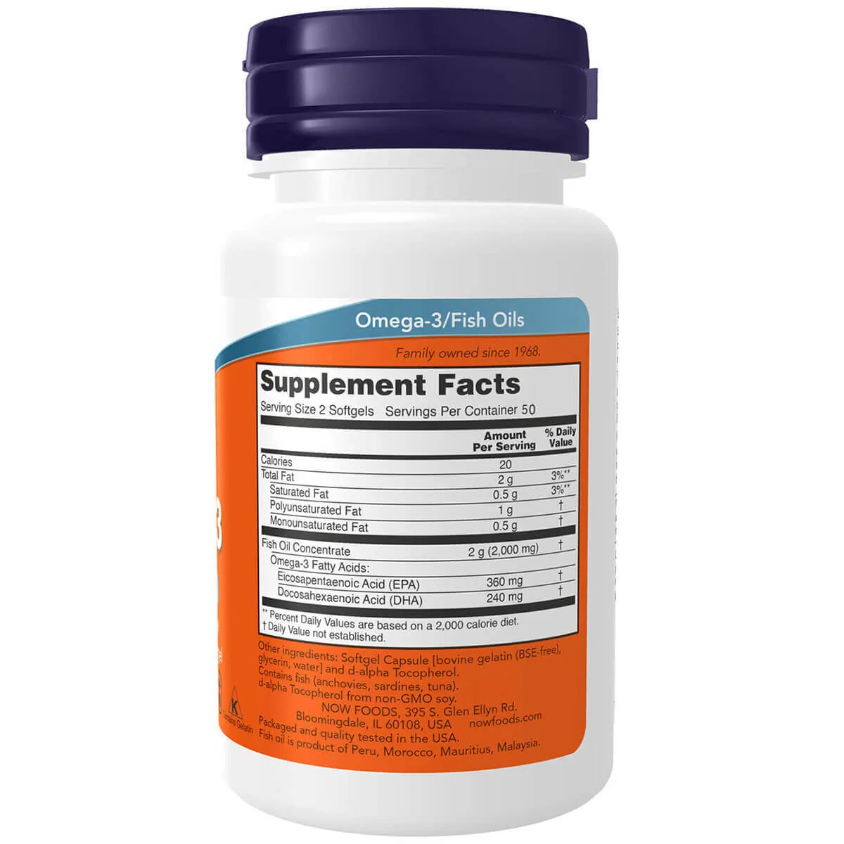 omega 3 1000mg 100 caps tabela now