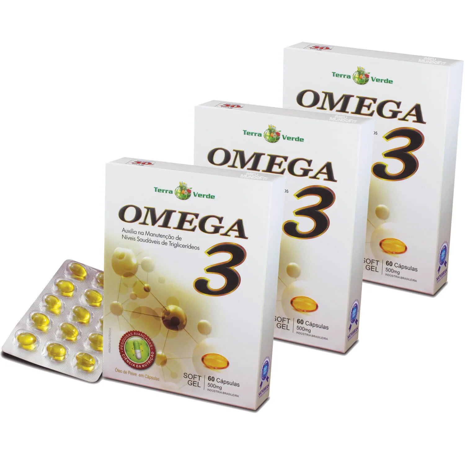 omega 3 500mg cartela 180 caps terra verde