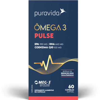 omega 3 pulse 60 caps puravida frente