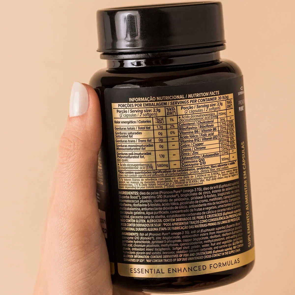 omega core 60 caps tabela essential nutrition