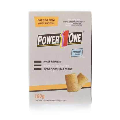 Paçoca com Whey Protein (Caixa com 10 un. de 18g) Power One