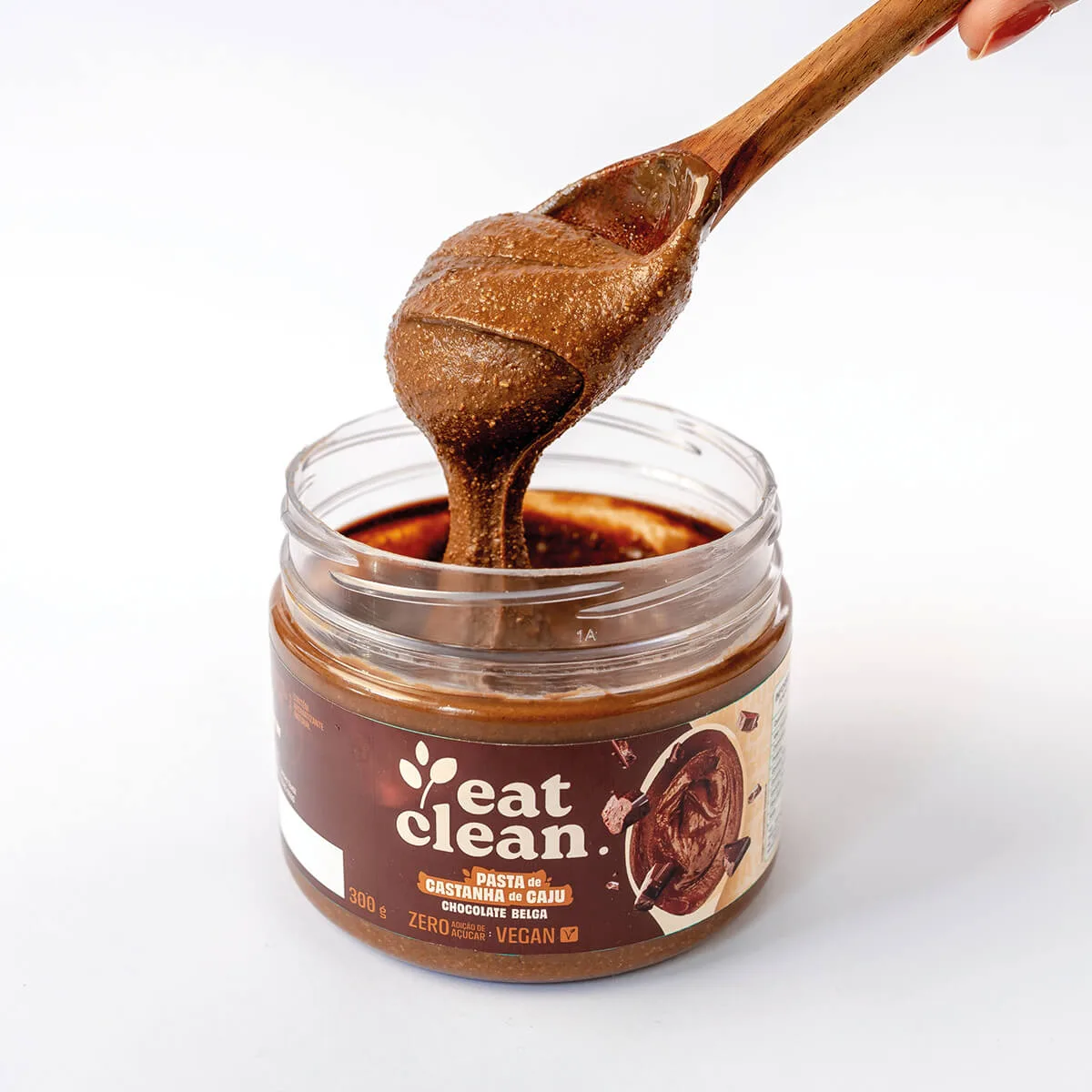pasta castanha caju 300g eat clean chocolate belga deliciosa