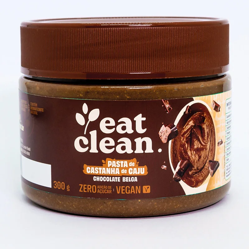 pasta castanha caju 300g eat clean chocolate belga
